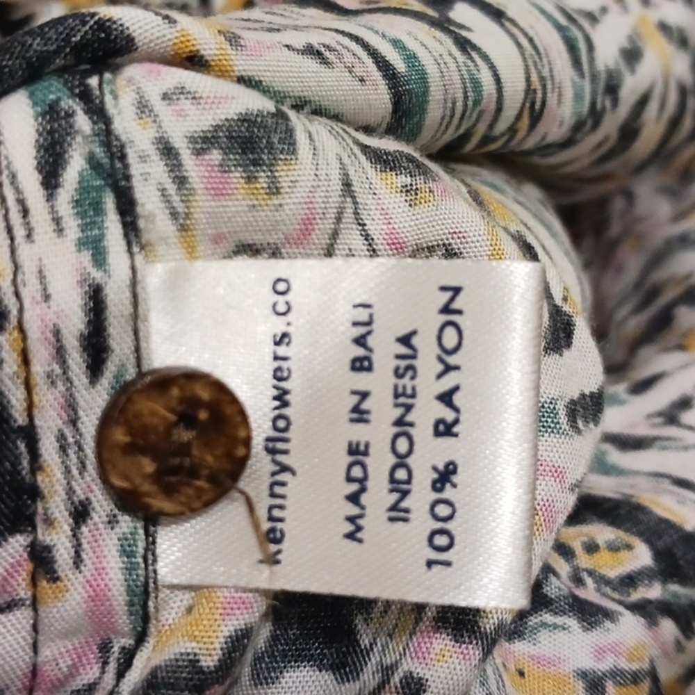 Kenny Flowers Island Classics button down - rayon - abstract print - XL - Picture 6 of 10